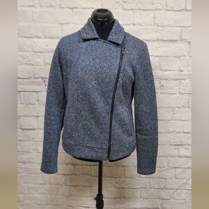 Banana Republic Women's Textured Blue Bomber Jacket